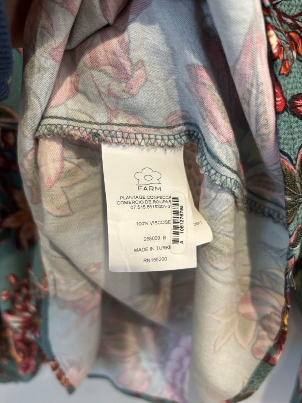 Farm Rio for Anthropologie Floral Peasant Blouse Size Large - Picture 10 of 12